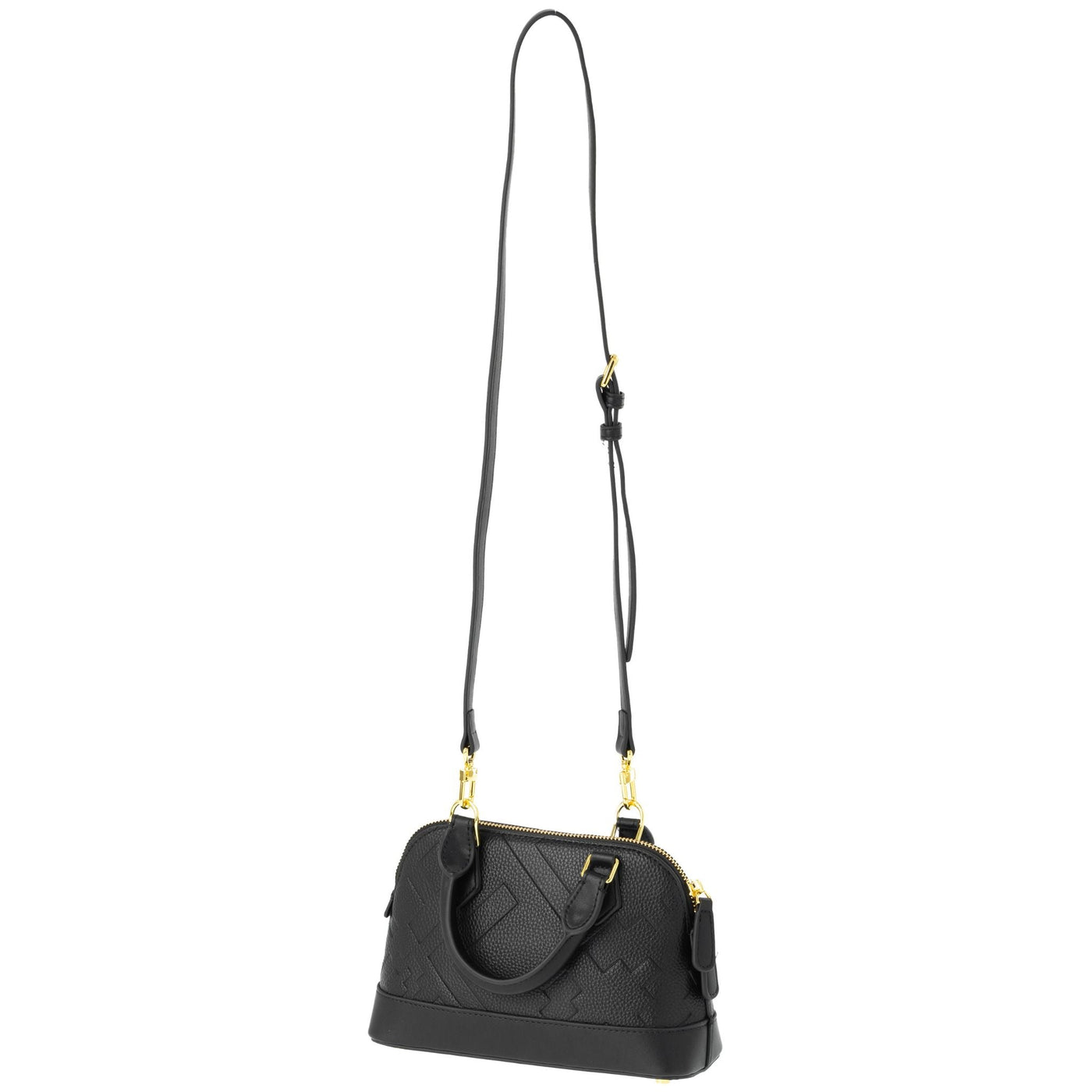 EMBOSSED DOME BAG - BLACK